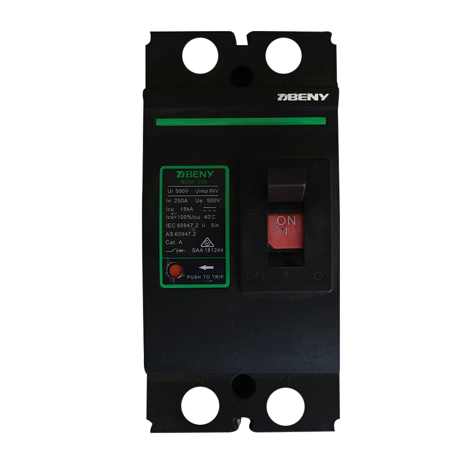 2-Pole PV/DC Breaker 250A — front view