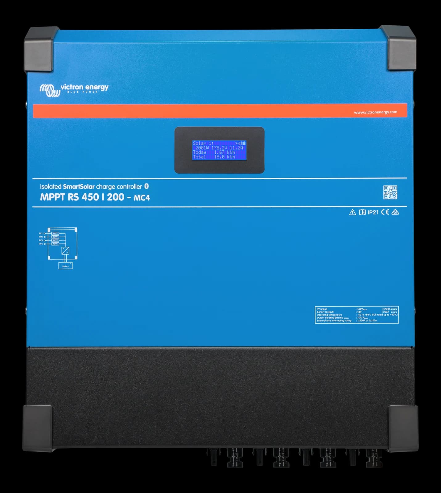Smart Solar MPPT 450/200-MC4 — front view