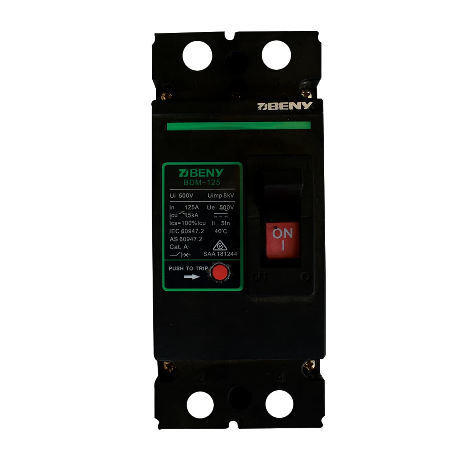 2-Pole PV/DC Breaker 125A — front view