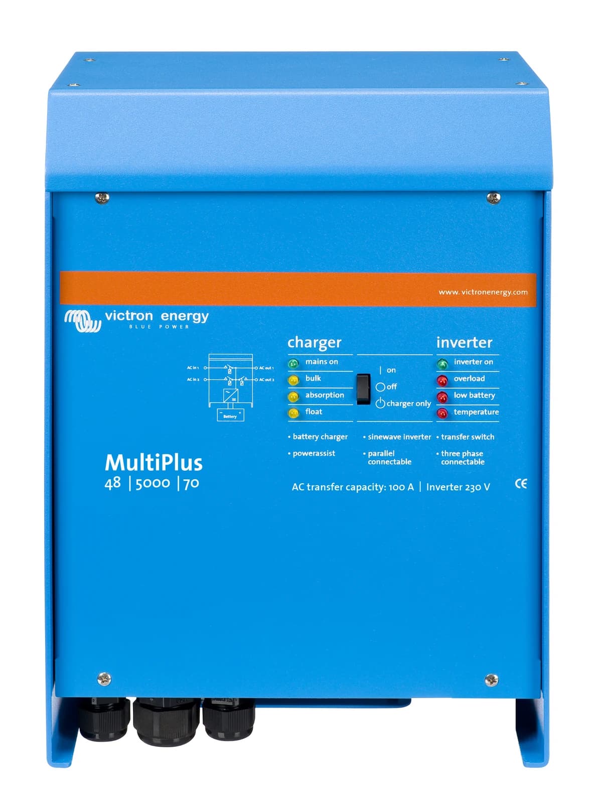Multiplus 5kVA 48V Inverter Charger Victron — front view